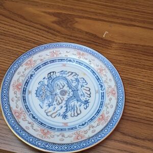 Blue and White Dragon Plate